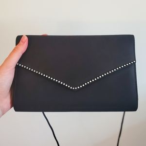 Magid vintage black evening clutch bag with rhinestones